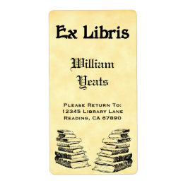Custom Ex Libris Vintag Books Labels