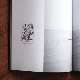 Custom Ex Libris Vintager Adler, Buch Gummistempel