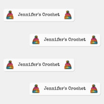 Custom Fabric Closing Labels Crochet Wooly Hat