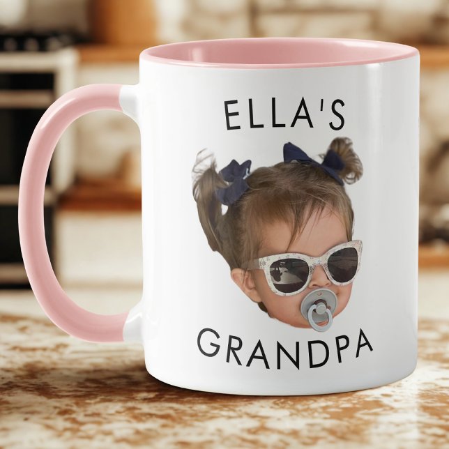 Custom Face, Baby Face Dady Gift, Opa Geburtstag Tasse (Von Creator hochgeladen)
