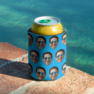 Custom Face Birthday Favors Bachelor Party Blue Dosenkühler