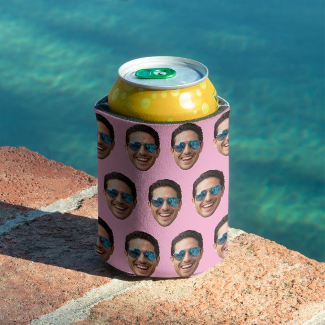 Custom Face Birthday Favors Bachelor Party Pink  Dosenkühler (In Situ Pool)
