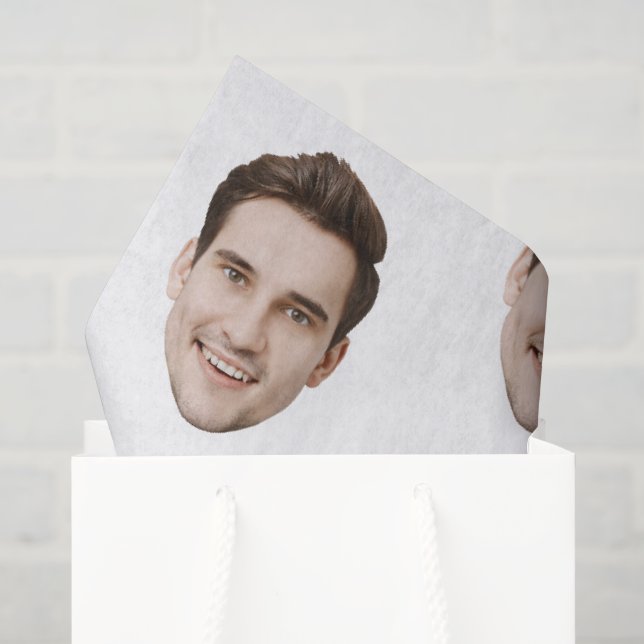 Custom Face Birthday Wedding Personalisiertes Logo Seidenpapier (Geschenktüte)