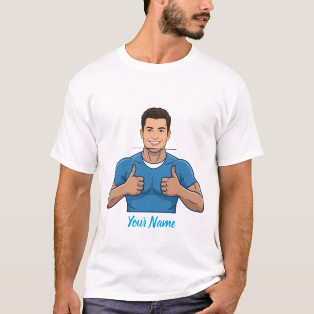 Custom Face & Name T-shirt - Personalized Gift (Devant)
