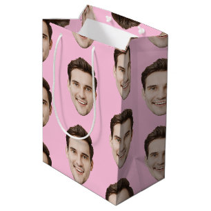 Custom Face Personalisiert Birthday Hochzeit Party Mittlere Geschenktüte