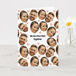 Custom Face Picture Heart Funny Couple Card Karte