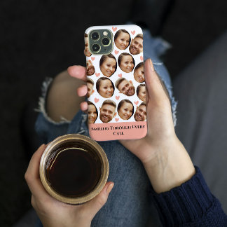 Custom Face Picture Heart Funny Couple Pattern Fun Case-Mate iPhone Hülle