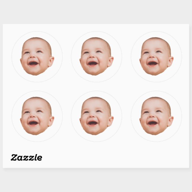 Custom Face Stickers Personalized Face Photo (Feuille)