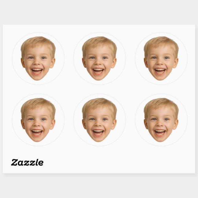 Custom Face Stickers Personalized Face Photo (Feuille)