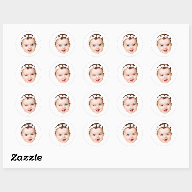 Custom Face Stickers Personalized Face Photo (Feuille)