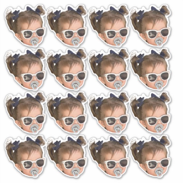 Custom Face Stickers Personalized Face Photo (Devant)