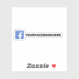 Custom Facebook Social Media Aufkleber