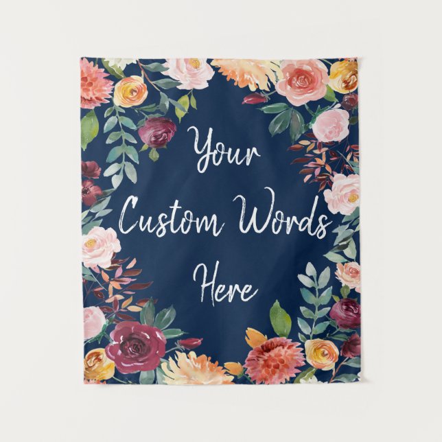 Custom Fall Birthday Party Foto Stand Blumenprop Wandteppich (Vorderseite)