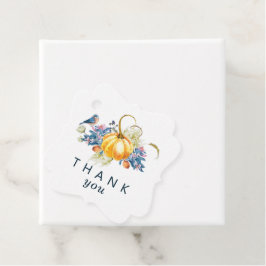 Custom Fall Pumpkin Wedding Danke Geschenkanhänger