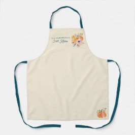 Custom Fall with Pumpkin & Florals Schürze