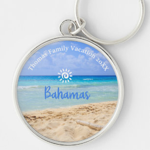 Custom Family Bahamas Beach Vacation Schlüsselanhänger