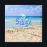 Custom Family Belize Beach Urlaub Weihnachten Magnet<br><div class="desc">Niedlich personalisierbares Belize Trip Souvenir. Anpassung: Change Caption und Jahr,  um es einzigartig zu machen.</div>