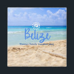 Custom Family Belize Beach Urlaub Weihnachten Magnet<br><div class="desc">Niedlich personalisierbares Belize Trip Souvenir. Anpassung: Change Caption und Jahr,  um es einzigartig zu machen.</div>