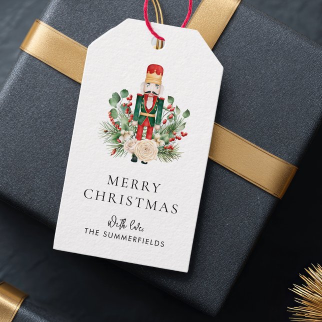 Custom Family Christmas Nutcracker Script Geschenkanhänger (Custom Family Christmas Nutcracker Script Gift Tags)