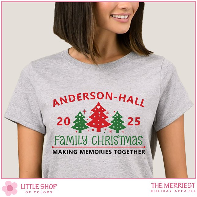 Custom Family Christmas Tree T-Shirt (Von Creator hochgeladen)