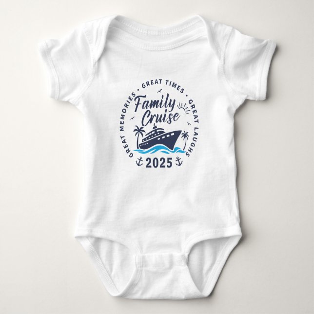Custom Family Cruise Group Matching Kreuzfahrt Baby Strampler (Vorderseite)
