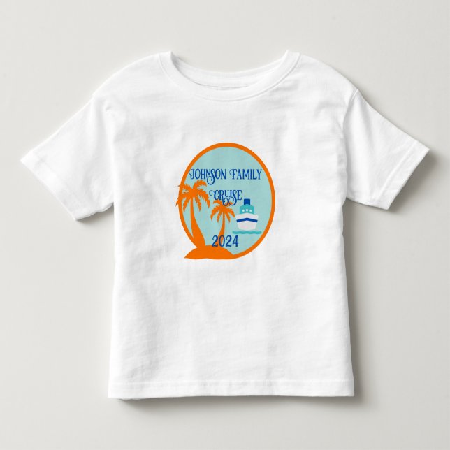 Custom Family Cruise Kleinkind T-shirt (Vorderseite)