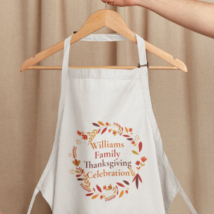 Custom Family Erntedank Fall Holiday Wreath Schürze