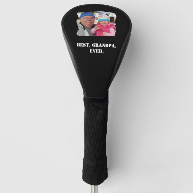 Custom Family Foto Abuelo Nonno Bestes Opa je Golf Headcover (Vorderseite)
