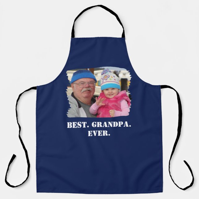 Custom Family Foto Abuelo Nonno Bestes Opa je Schürze (Vorderseite)