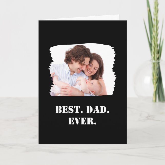 Custom Family Foto Bester Vater je Vatertag Karte (Vorderseite)