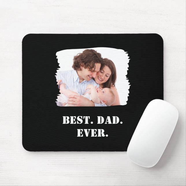 Custom Family Foto Bester Vater je Vatertag Mousepad (Mit Mouse)