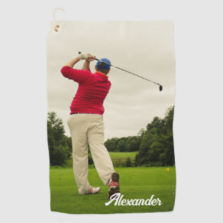 Custom Family Foto Collage Einfaches Golf Handtuch