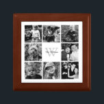 Custom Family Foto Collage Geschenkbox<br><div class="desc">Elegante und moderne Collage aus Foto.</div>