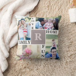 Custom Family Foto Collage Modernes Wohnzimmer Kissen