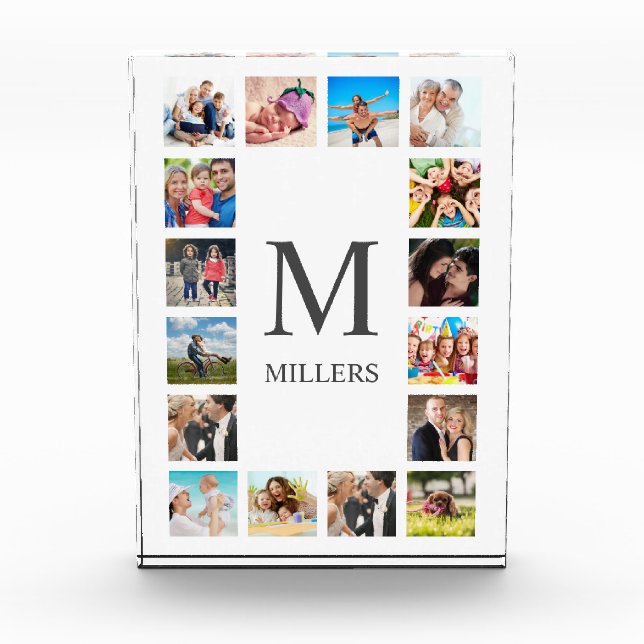 Custom Family Foto Collage Personalized White (Vorderseite)
