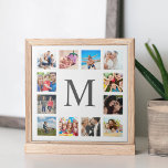 Custom Family Foto Collage Personalized White Fliese<br><div class="desc">Erstellen Sie Ihre eigene personalisierte 12-Foto-Collage,  Keramik-Kachel mit Ihren individuellen Bildern auf einem einfachen,  modernen,  weißen Hintergrund. Die Keramik Kachelfläche enthält auch Ihr Monogramm. Fügen Sie Ihre Lieblings-Fotos,  Designs oder Kunstwerke,  um etwas wirklich Einzigartiges zu schaffen.</div>