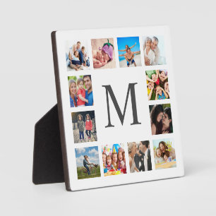 Custom Family Foto Collage Personalized White Fotoplatte