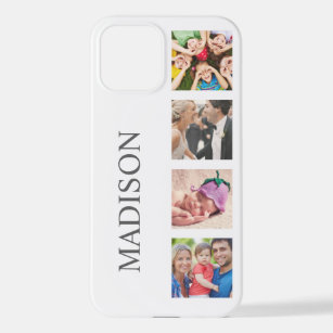 Custom Family Foto Collage Personalized White iPhone 12 Hülle