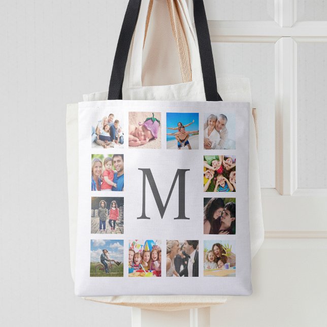 Custom Family Foto Collage Personalized White Tasche (Von Creator hochgeladen)