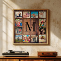 Custom Family Foto Collage reclased Wood