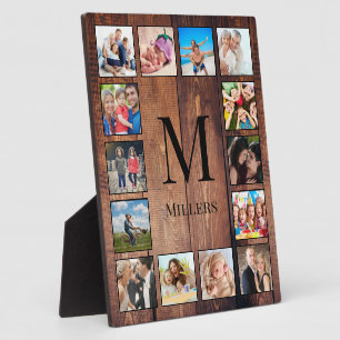 Custom Family Foto Collage reclased Wood Fotoplatte