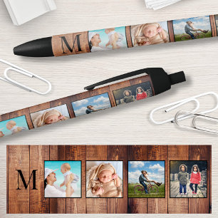 Custom Family Foto Collage reclased Wood Kugelschreiber
