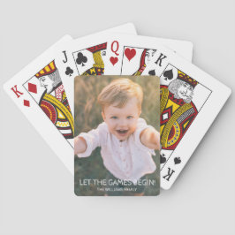 Custom Family Foto Lass Die Spiele beginnen Spielkarten