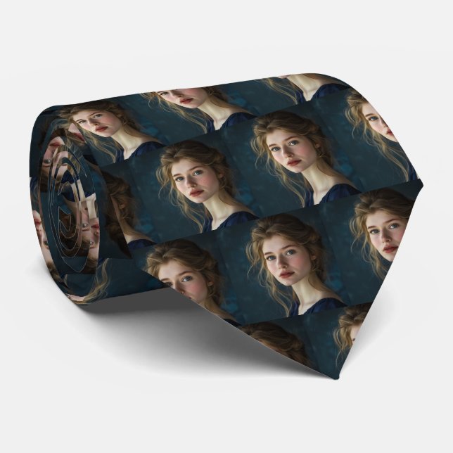 Custom Family Foto Personalisiert Neck Tie Krawatte (Gerollt)