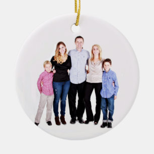 Custom Family Foto Weihnachten Keramik Ornament