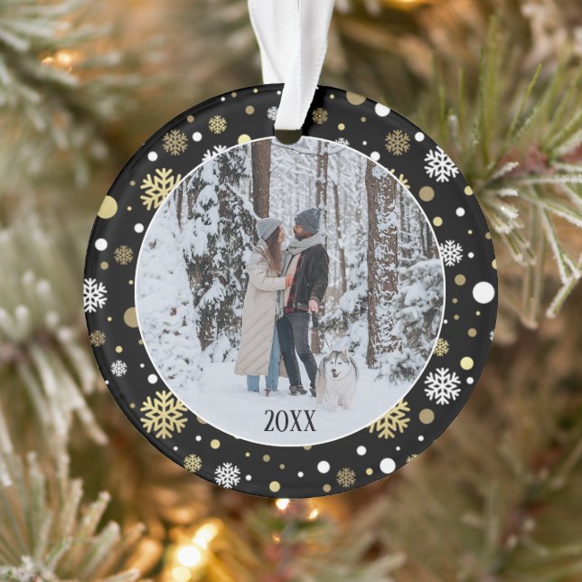 Custom Family Foto Weihnachten Personalisiert 2025 Ornament (Baum)