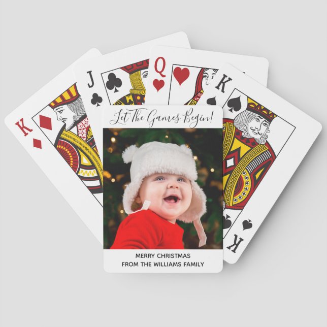 Custom Family Foto Weihnachts Party Game  Spielkarten (Rückseite)