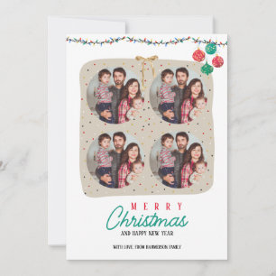 Custom Family Foto Weihnachtseinladungen Einladung