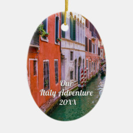 Custom Family Italy Trip Photo Keramik Ornament
