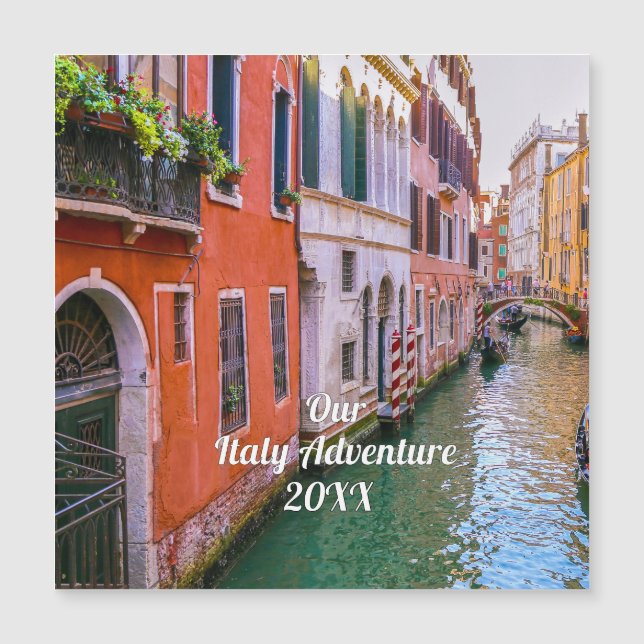 Custom Family Italy Trip Photo  Magnetkarte (Vorderseite)